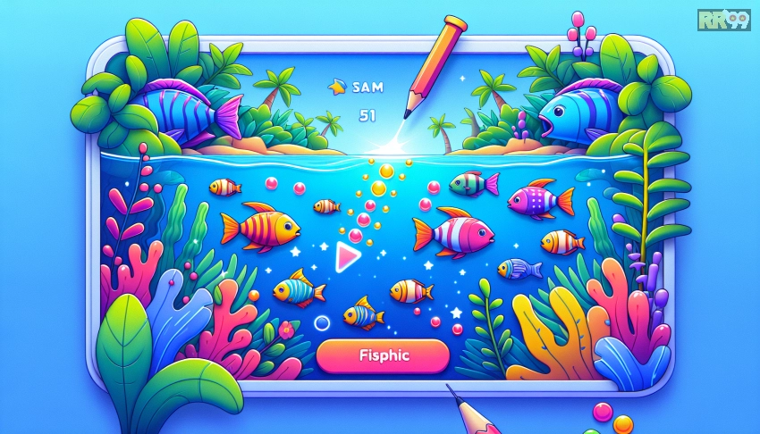 Ảnh minh họa cơ bản về gameplay bắn cá đổi thưởng rr99 với giao diện sống động