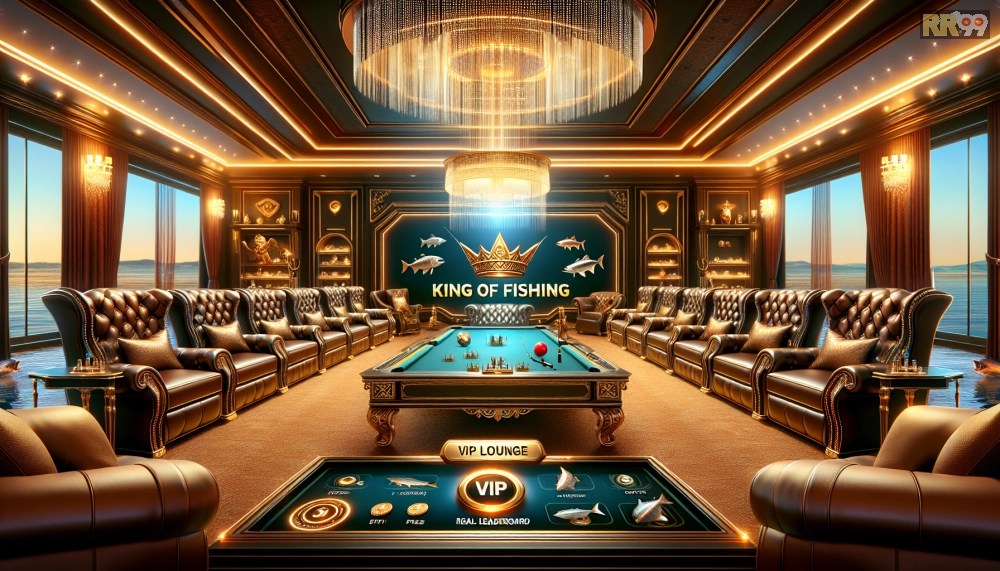 Giao diện phòng chơi VIP của Vua Bắn Cá với bảng xếp hạng thời gian thực