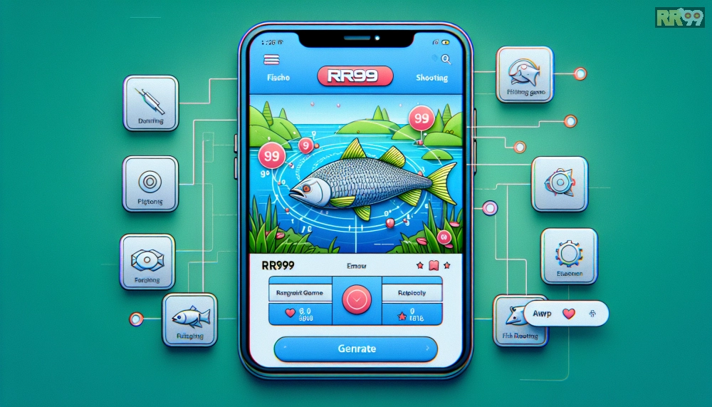 Ảnh giao diện chính của RR99 Official App với menu bắn cá nổi bật