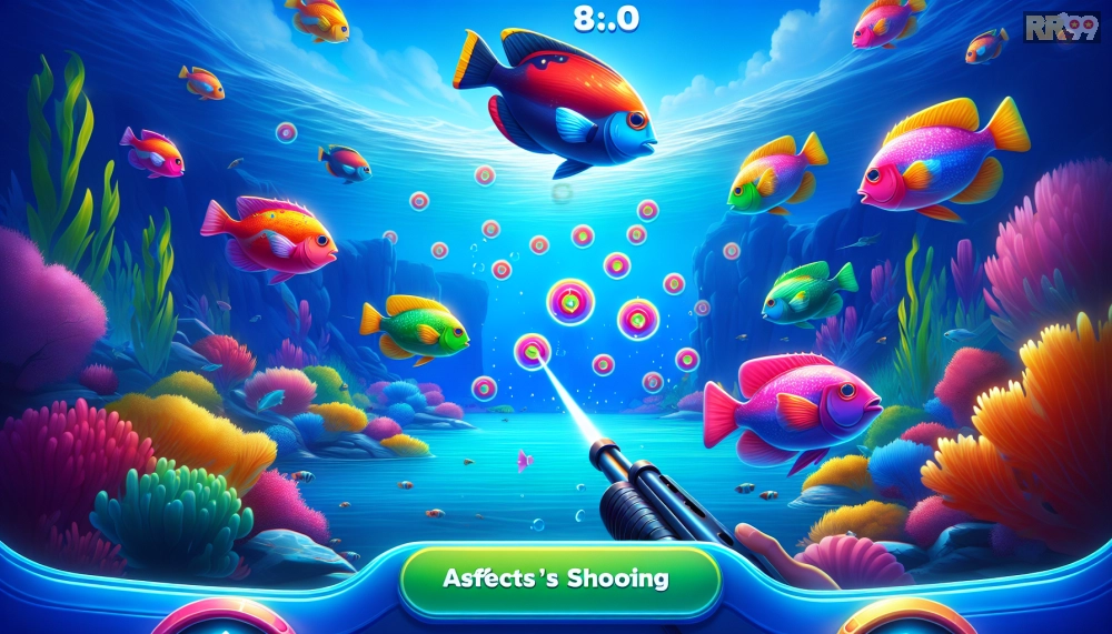 Hình ảnh gameplay Bắn Cá Đại Dương với hiệu ứng bắn súng sống động