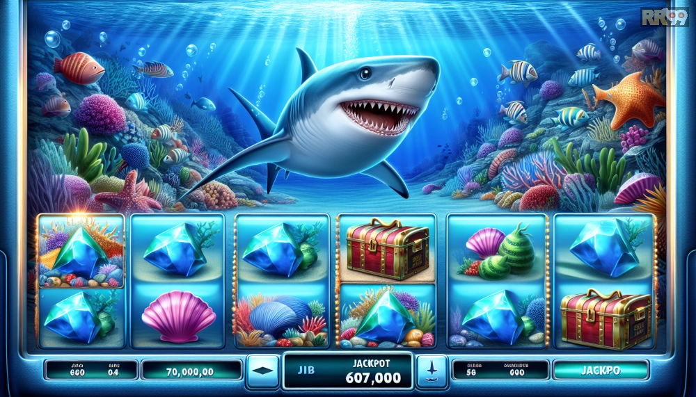 Giao diện dưới đáy biển của Jackpot Đại Dương với cá mập jackpot