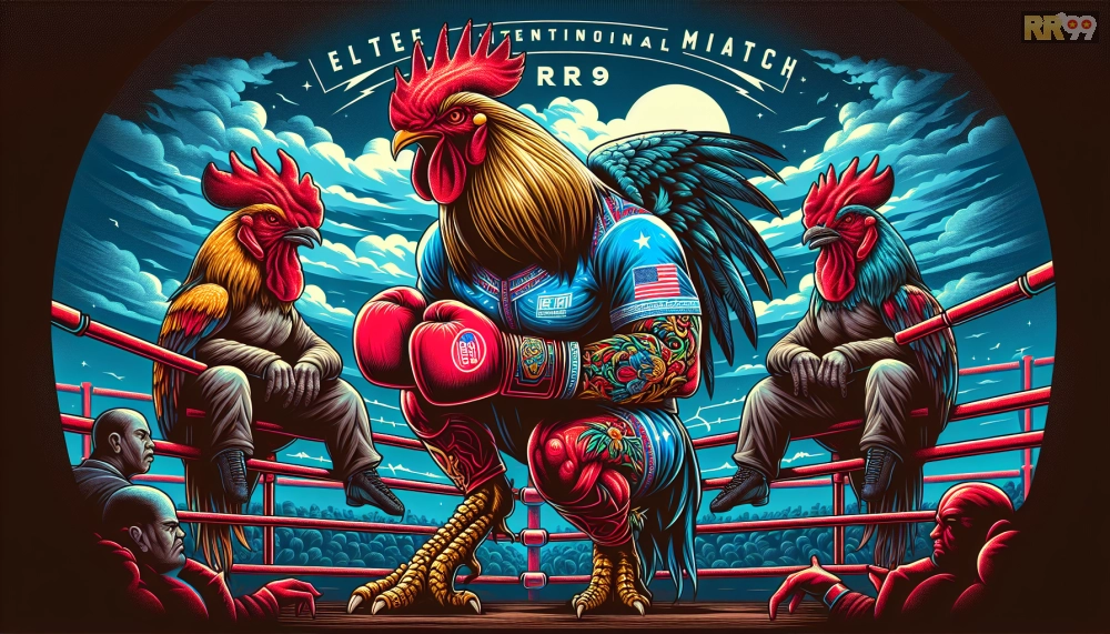Hình ảnh gà chọi elite trong trận đấu RR99