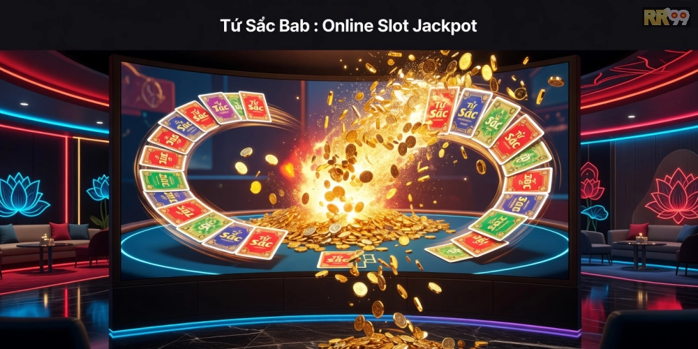 Minh họa khái niệm game bài nổ hũ rr99 với giao diện chơi hấp dẫn