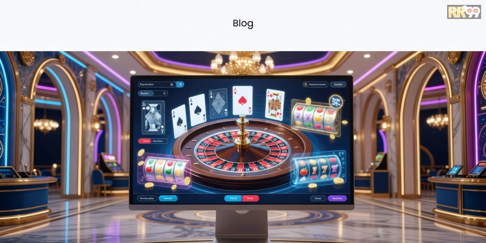 Hình minh họa khái niệm top casino rr99 với giao diện hiện đại và các trò chơi phổ biến