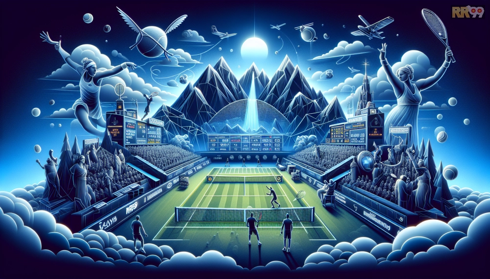 Trận tennis Grand Slam với giao diện cá cược RR99