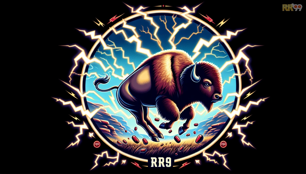 Ảnh biểu tượng trâu sấm sét trong game Buffalo Thunder trên nền tảng RR99