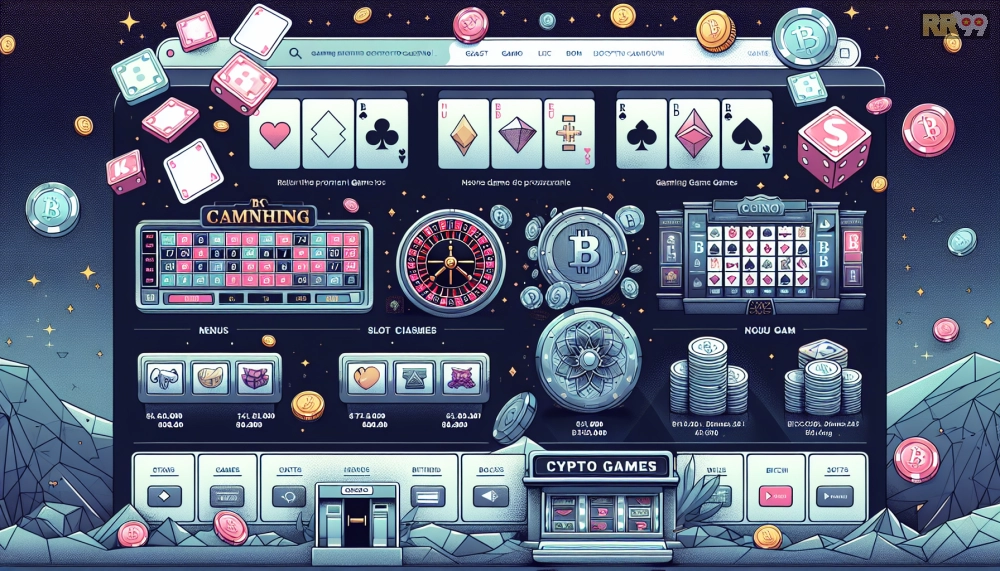 Ảnh chụp màn hình trang chủ RR99 Casino với các trò chơi nổi bật