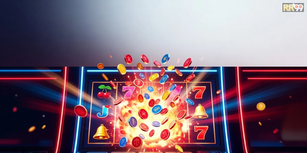 Minh họa khái niệm nổ hũ đổi thưởng rr99 qua hình ảnh jackpot bùng nổ