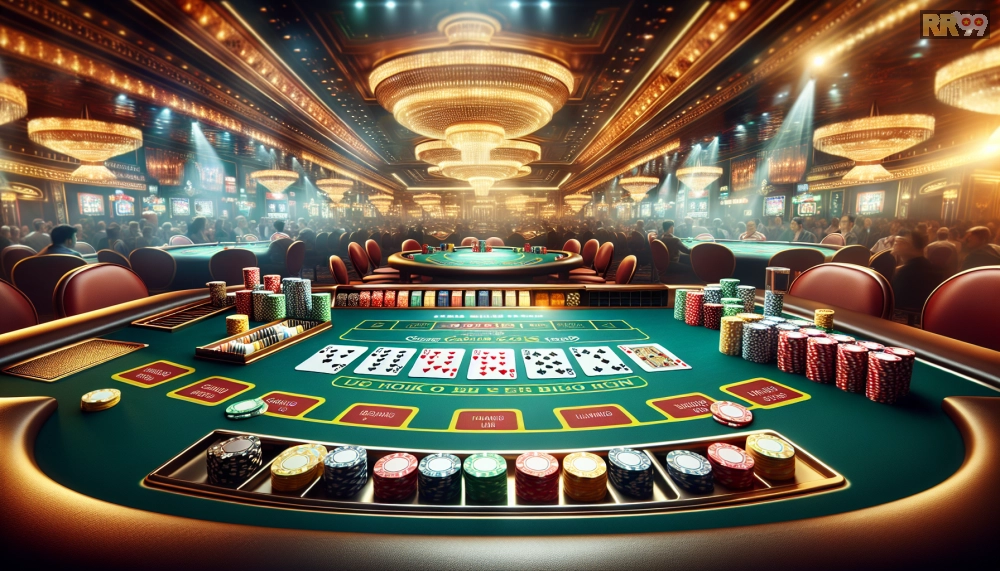 Hình ảnh bàn blackjack trực tiếp trên Playtech RR99