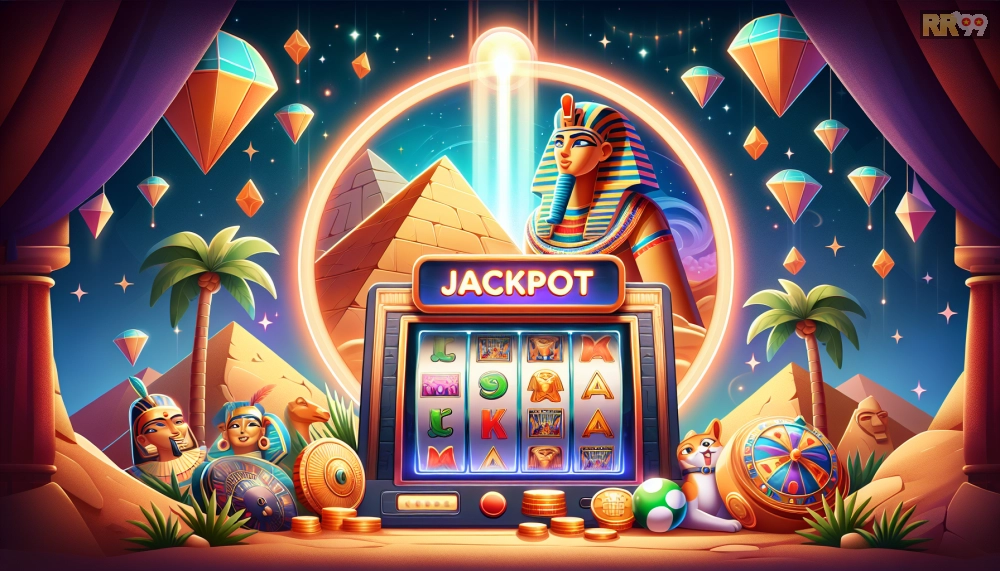 Trò chơi Slot Phiêu Lưu Ai Cập với biểu tượng kim tự tháp