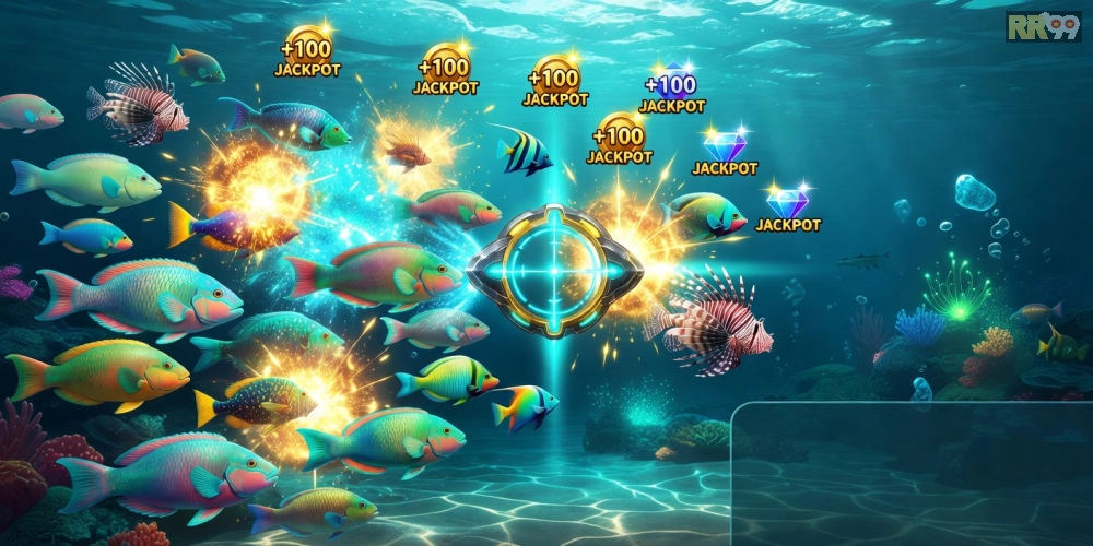 Hình ảnh gameplay bắn cá đổi thưởng rr99 tại Sunwin với hiệu ứng đặc biệt