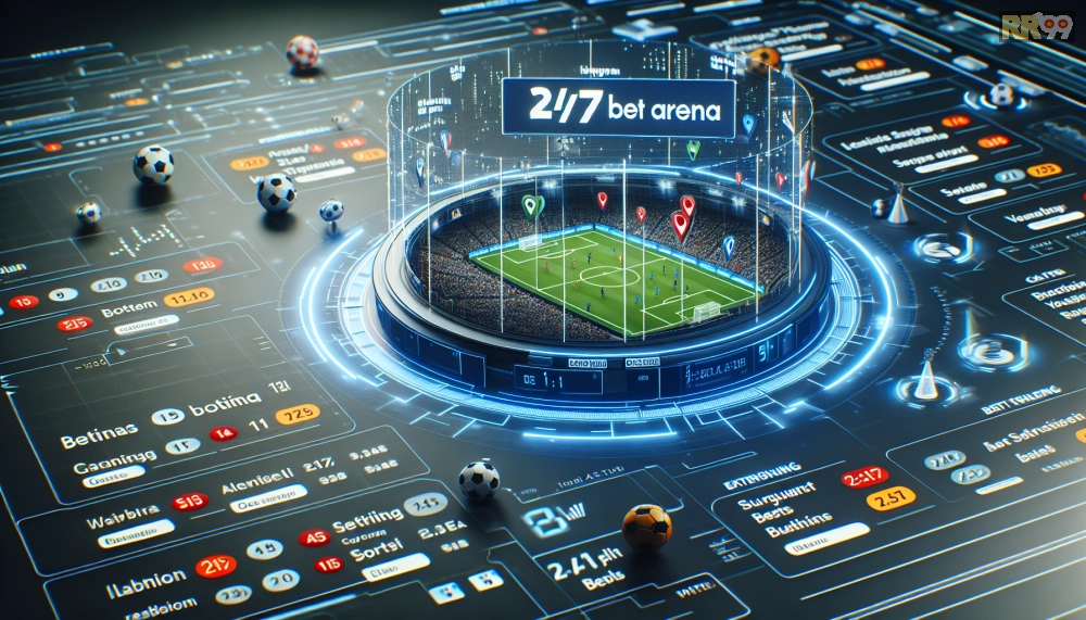 Giao diện nền tảng 24/7 Bet Arena với các kèo thể thao hot