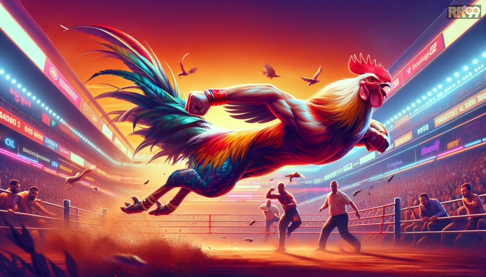Trận đấu đá gà Sabong trên nền tảng RR99 với giao diện cá cược