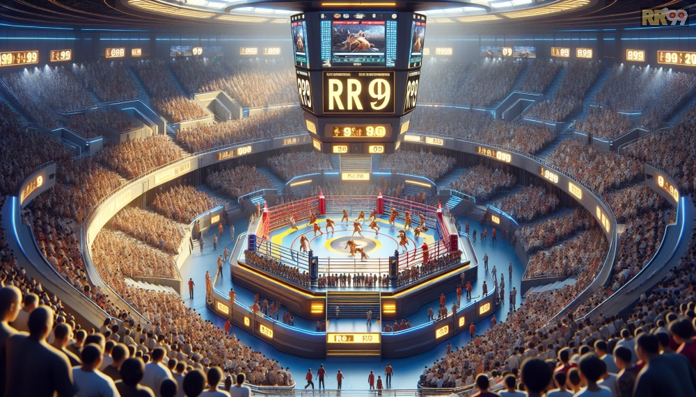 Arena đá gà quốc tế RR99 với khán giả trực tiếp